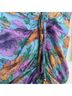 Veronica Beard 100% Silk Floral Blue Purple Orange Cocktail Dress Size 6 - photo 5