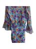 Veronica Beard 100% Silk Floral Blue Purple Orange Cocktail Dress Size 6 - photo 2