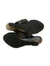 John Fashion Black Gold Wedges Size 7 - photo 2