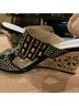 John Fashion Black Gold Wedges Size 7 - photo 5
