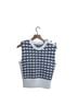 Veronica Beard 100% Cotton Print White Blue Sweater Vest Size S - photo 1