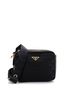 Prada 100% Canvas Plain Black Symbole Zip Around Shoulder Bag Jacquard One size - photo 1