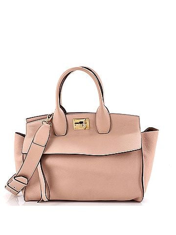 Salvatore Ferragamo Studio Satchel Leather Medium (view 1)