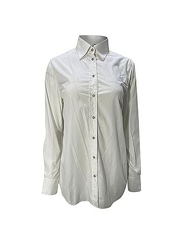 Dolce & Gabbana Dolce & Gabbana Pussy Bow Shirt in White Cotton (view 1)