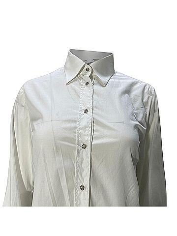 Dolce & Gabbana Dolce & Gabbana Pussy Bow Shirt in White Cotton (view 2)
