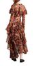DÔEN 100% Silk Floral Multi Color Red Casual Dress Size XXS - photo 2