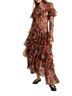 DÔEN 100% Silk Floral Multi Color Red Casual Dress Size XXS - photo 1