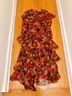 DÔEN 100% Silk Floral Multi Color Red Casual Dress Size XXS - photo 6