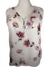 Fortune + Ivy 100% Polyester Floral White Pink Sleeveless Blouse Size XXL - photo 1