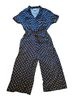 Universal Thread 100% Rayon Print Black White Jumpsuit Size M - photo 1