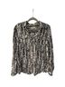 Ann Taylor LOFT 100% Polyester Print Black White Pink Long Sleeve Button-Down Shirt Size S - photo 1