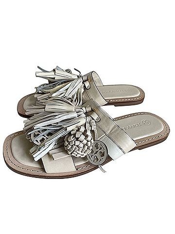 Tory Burch Miller Tassel Slide Sandals (view 2)