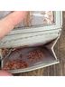 Hobo The Original 100% Leather Solid Gray Tan Leather Wallet One size - photo 7