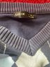 Shein 100% Polyester Argyle White Blue Gray Sweater Vest Size M - photo 3