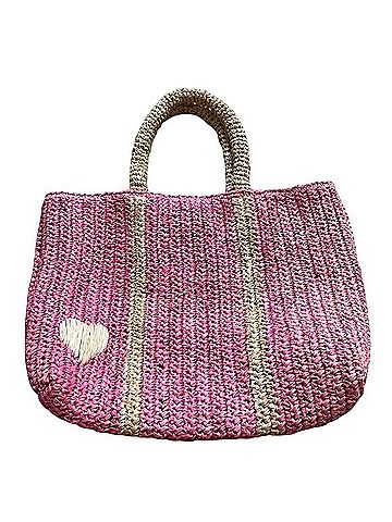 BTB Los Angeles Heart Woven Paper Tote Bag Tights (view 2)