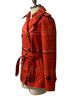 Coach 100% Cotton Plaid Red Trenchcoat Size S - photo 4