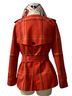 Coach 100% Cotton Plaid Red Trenchcoat Size S - photo 6