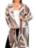 Cyrus 100% Polyester Graphic Brown Multi Color Long Sleeve Blouse Size 2X - photo 1