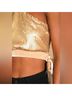 Lulus 100% Polyester 97% Polyester 3% Spandex 97% Polyester 3% Spandex Gold Ivory Tank Top Size M - photo 6