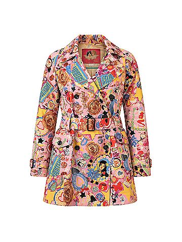 FIORUCCI Vintage Y2K Pop Art Trenchcoat (view 1)