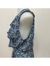 Max Studio 100% Polyester Floral Blue White Sleeveless T-Shirt Size S - photo 5