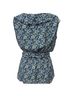 Max Studio 100% Polyester Floral Blue White Sleeveless T-Shirt Size S - photo 2