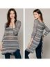 Free People Stripes Blue Pullover Sweater Size L - photo 7