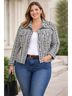 Savanna Jane Aztec Or Tribal Print Black White Jacket Size 2X - photo 4