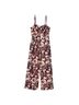H&M 100% Polyester Floral Blue Orange Black Jumpsuit Size 10 - photo 1