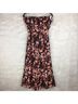 H&M 100% Polyester Floral Blue Orange Black Jumpsuit Size 10 - photo 3