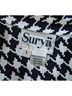 Surya 100% Rayon Houndstooth Stripes Black White Gold Blazer Size L - photo 3