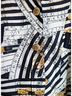 Surya 100% Rayon Houndstooth Stripes Black White Gold Blazer Size L - photo 5