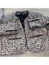 French Connection 37% Cotton 30% Polyester 13% Wool 13% Polyacrylic 3% Other 1% Elastane 100% Acetate Tweed Black White Blazer Size 10 - photo 8