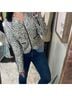 French Connection 37% Cotton 30% Polyester 13% Wool 13% Polyacrylic 3% Other 1% Elastane 100% Acetate Tweed Black White Blazer Size 10 - photo 9