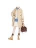 Weekend Max Mara 100% Polyester 65% Cotton 35% Polyester 58% Polyester 40% Cashmere 2% Wool 100% Polyester 100% Cotton 60% Viscose 40% Polyester Solid Brown Tan Ivory White Multi Color Trenchcoat Size 2 - photo 4
