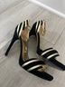 Ivanka Trump Black Gold Heels Size 8 1/2 - photo 3