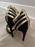 Ivanka Trump Black Gold Heels Size 8 1/2 - photo 6