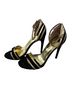 Ivanka Trump Black Gold Heels Size 8 1/2 - photo 2