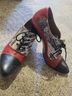 John Fluevog 100% Leather Color Block Solid Animal Print Black Red White Heels Size 8 - photo 8