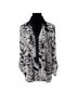 Mishca Print Black White Long Sleeve Blouse Size S - photo 1