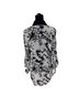 Mishca Print Black White Long Sleeve Blouse Size S - photo 2
