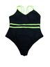 Unlisted Black Green One Piece Swimsuit Size 3X - photo 1