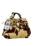 Vera Bradley Floral Brown Yellow Leather Tote Size mini tote - photo 1