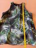 Vince Camuto 100% Polyester 100% Polyester Floral Tropical Multi Color Green Black Sleeveless Blouse Size 6 - photo 7