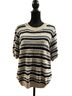 Saint + Sofia 55% Cotton 39% Polyacrylic 6% Polyamide 100% Linen 37% Wool 18% Silk Stripes Multi Color Pullover Sweater Size L - photo 1