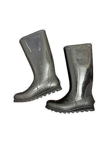 Sorel Joan Tall Gloss Black Rain Boots (view 1)