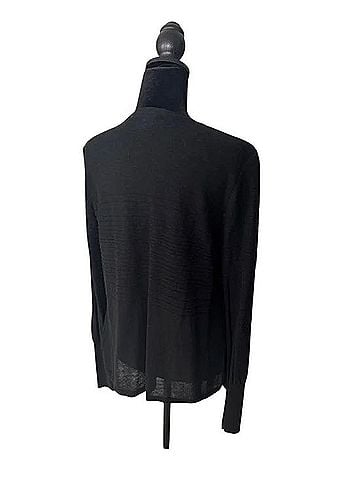 Simply Vera Vera Wang Lightweight Black Open-Front Cardigan Cardigan (view 2)
