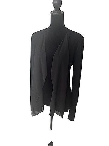 Simply Vera Vera Wang Lightweight Black Open-Front Cardigan Cardigan (view 1)