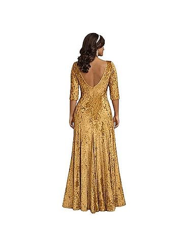 Dressed to Party Crushed Velvet Scoop Back Maxi Dress Casual Dress (view 2)