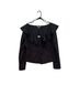 Milly 100% Cotton Black Long Sleeve Silk Top Size 14 - photo 1